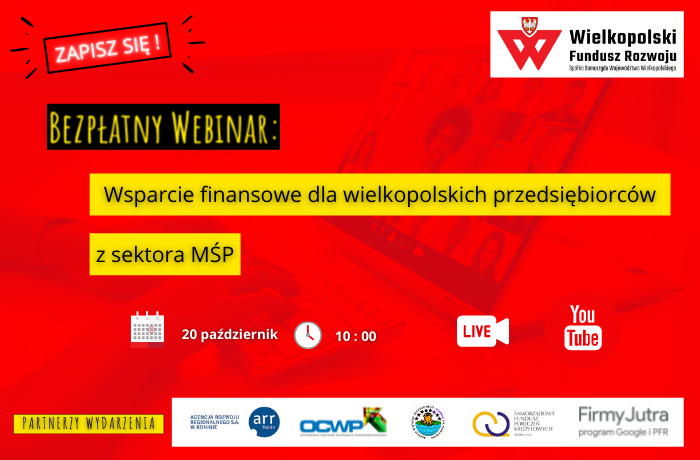 Wsparcie finansowe dla MŚP z Wielkopolski | webinar