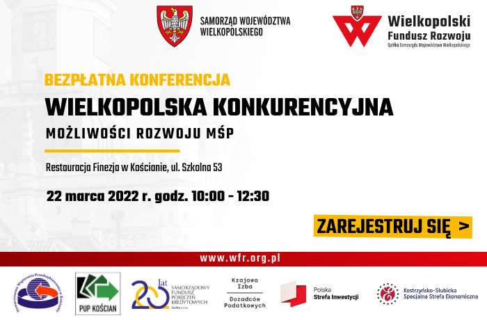 Wielkopolska konkurencyjna. Możliwości rozwoju MŚP | konferencja Kościan