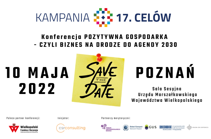 POZYTYWNA GOSPODARKA – czyli biznes na drodze do Agendy 2030 | save the date