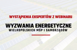 Wystąpienia ekspertów z webinaru „Wyzwania energetyczne wielkopolskich MŚP i samorządów”