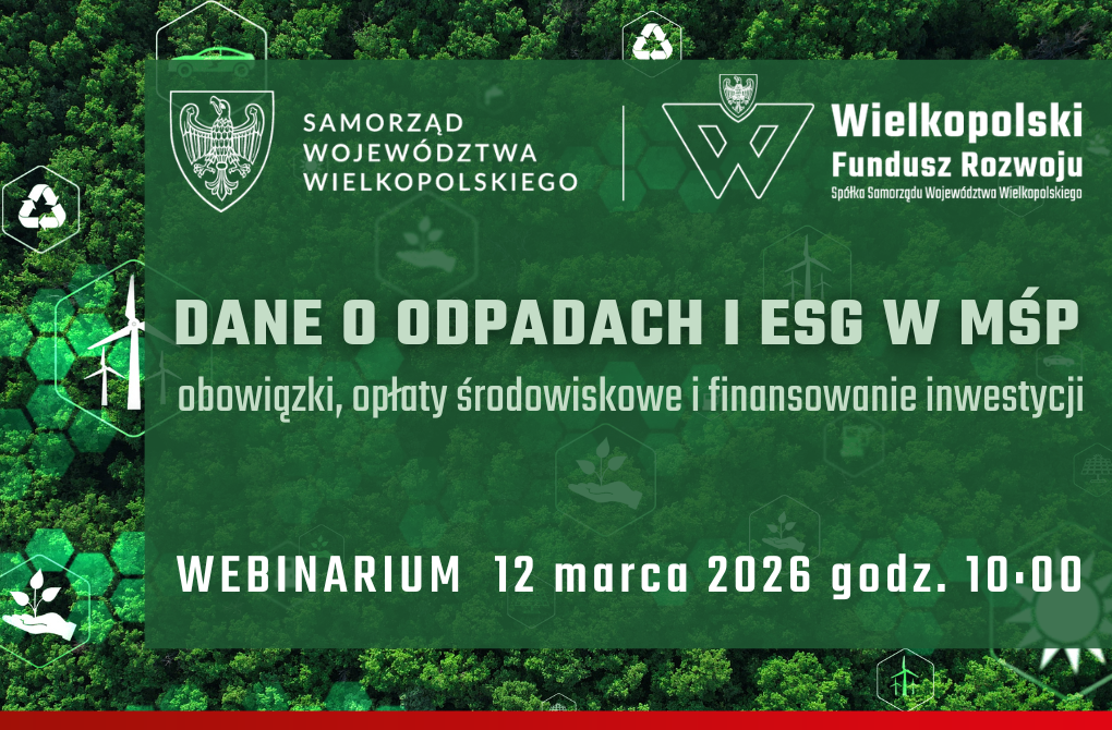 WEBINAR | Dane o odpadach i ESG w MŚP – obowiązki, opłaty środowiskowe i finansowanie inwestycji